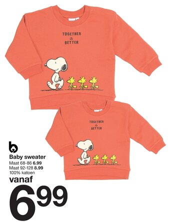 Zeeman Baby sweater Maat 68-86 aanbieding