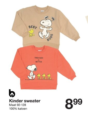 Zeeman Kinder sweater Maat 92-128 aanbieding