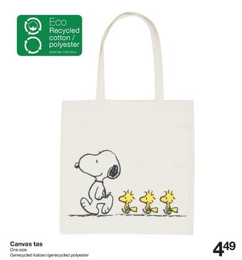 Zeeman Canvas tas aanbieding