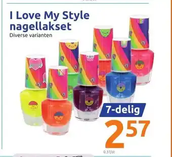 Action I Love My Style nagellakset 7-delig aanbieding