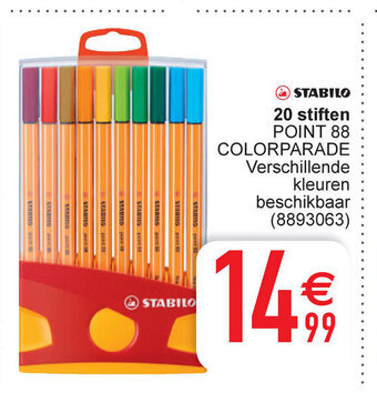 Cora Stabilo 20 stiften Point 88 colorparade aanbieding