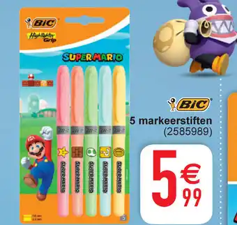 Cora BIC 6 markeerstiften aanbieding