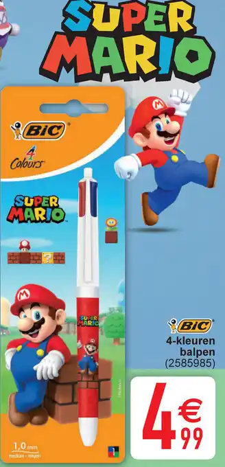 Cora BIC 4-kleuren balpen aanbieding