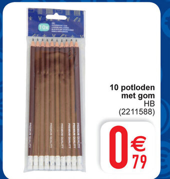 Cora 10 potloden met gom aanbieding