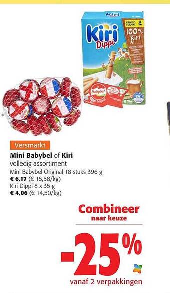 Colruyt Mini Babybel Of Kiri aanbieding