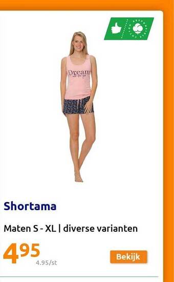 Action Shortama aanbieding