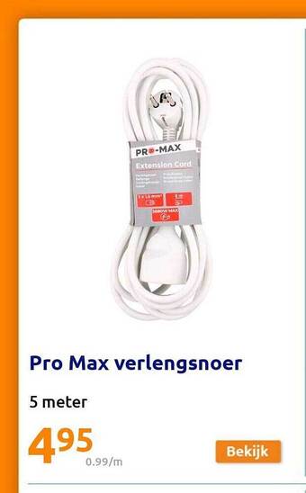 Action Pro Max Verlengsnoer aanbieding