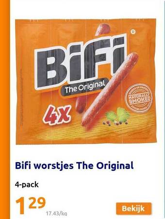 Action Bifi Worstjes The Original aanbieding