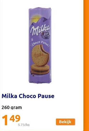 Action Milka Choco Pause aanbieding