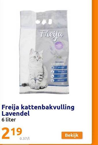 Action Freija Kattenbakvulling Lavendel aanbieding