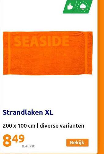 Action Strandlaken Xl aanbieding