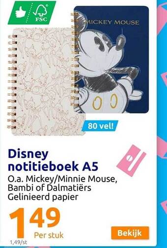 Action Disney Notitieboek A5 aanbieding