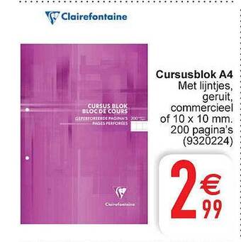 Cora Cursusblok A4 aanbieding