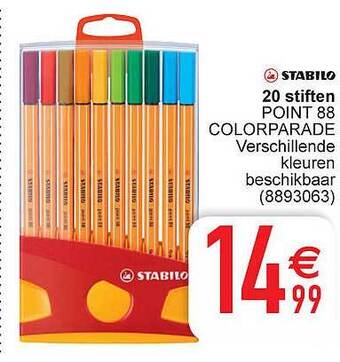 Cora Stabilo 20 Stiften aanbieding