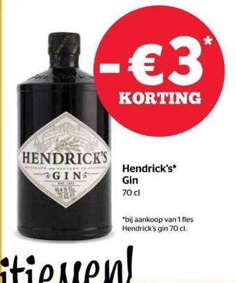 Spar Hendrick's Gin aanbieding
