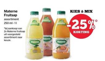 Spar Materne Fruitsap aanbieding