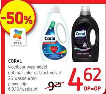 Coral Vloeibaar Wasmiddel Optimal Color Of Black Velvet 26 Wasbeurten