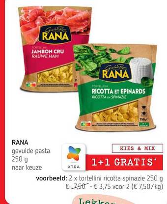 Spar Colruyt Rana Gevulde Pasta aanbieding