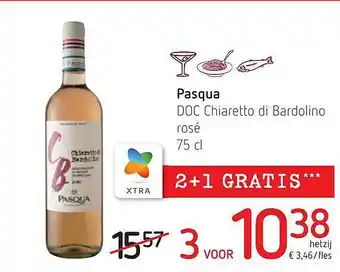 Spar Colruyt Pasqua Doc Charetto Di Bardolino Rosé aanbieding