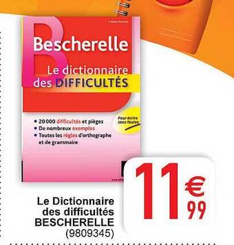 Cora Le Dictionnaire Des Difficultés Bescherelle aanbieding