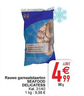 Cora Rauwe Garnaalstaarten Seafood Delicatess aanbieding