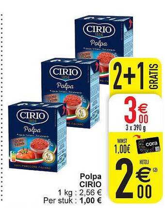 Cora Polpa Cirio aanbieding