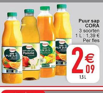 Cora Puur Sap Cora aanbieding