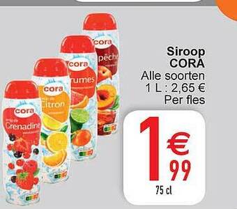 Cora Siroop Cora aanbieding
