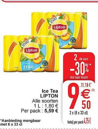 Cora Ice Tea Lipton aanbieding