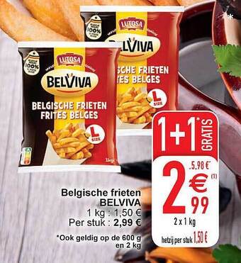 Cora Belgische Frieten Belviva aanbieding