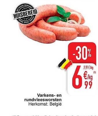 Cora Varkens- En Rundvleesworsten aanbieding