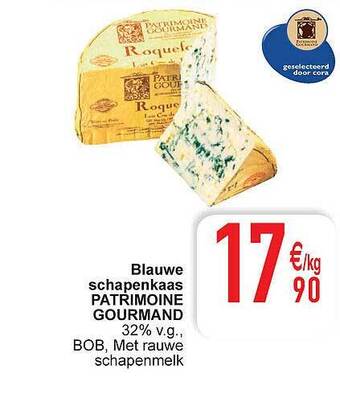 Cora Blauwe Schapenkaas Patrimoine Gourmand aanbieding