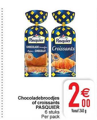 Cora Chocoladebroodjes Of Croissants Pasquier aanbieding