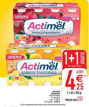 Cora Actimel Danone aanbieding