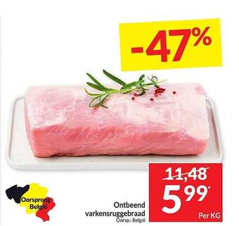 Intermarché Ontbeend Varkensruggebraad aanbieding