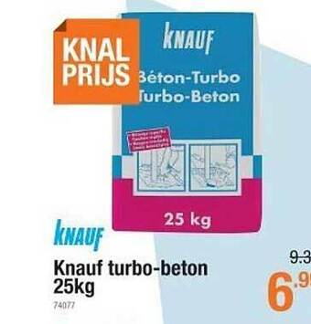 Cevo Knauf Turbo-beton 25 Kg aanbieding