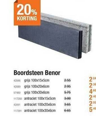 Cevo Boordsteen Benor aanbieding