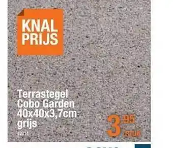 Terrastegel Cobo Garden 40 X 40 X 3,7 Cm Grijs