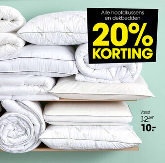 Kwantum Alle hoofdkussens en dekbedden aanbieding