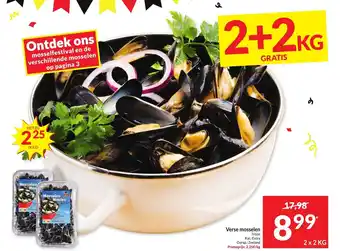 Intermarché Triton Verse mosselen Extra 2 x 2 KG aanbieding