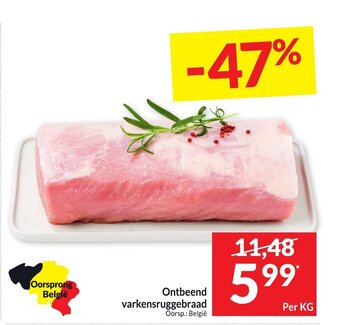 Intermarché Ontbeend varkensruggebraad aanbieding