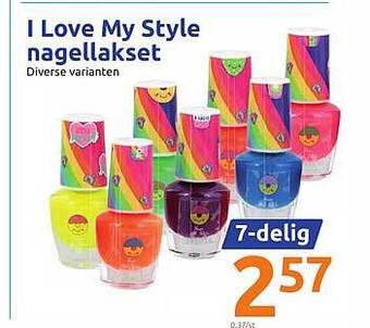 Action I Love My Style Nagellakset aanbieding