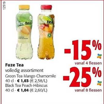 Colruyt Fuze Tea aanbieding