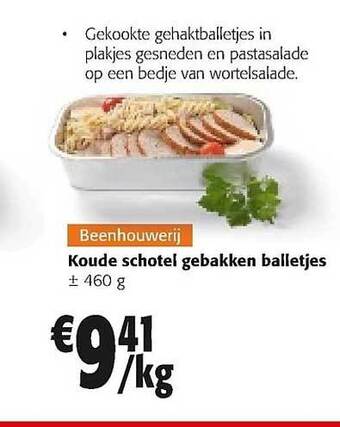 Colruyt Koude Schotel Gebakken Balletjes aanbieding