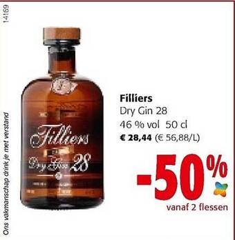 Colruyt Filliers Dry Gin 28 aanbieding