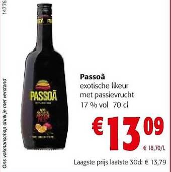 Passoã Exotische Likeur Met Passievrucht