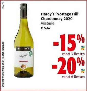 Colruyt Hardy's Nottage Hill Chardonnay 2020 aanbieding