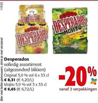 Colruyt Desperados aanbieding