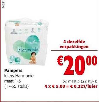 Colruyt Pampers Luiers Harmonie aanbieding