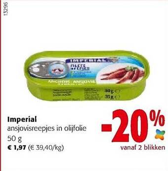 Colruyt Imperial Ansjovisreepjes In Olijfolie aanbieding